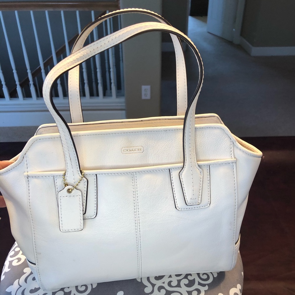 Coach purse white side handbag
